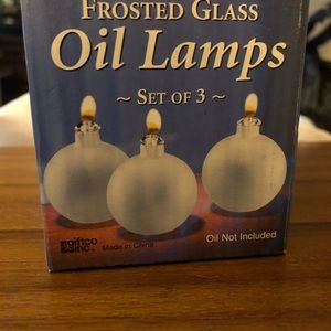 3 sets Frosted oil lamps total of 9